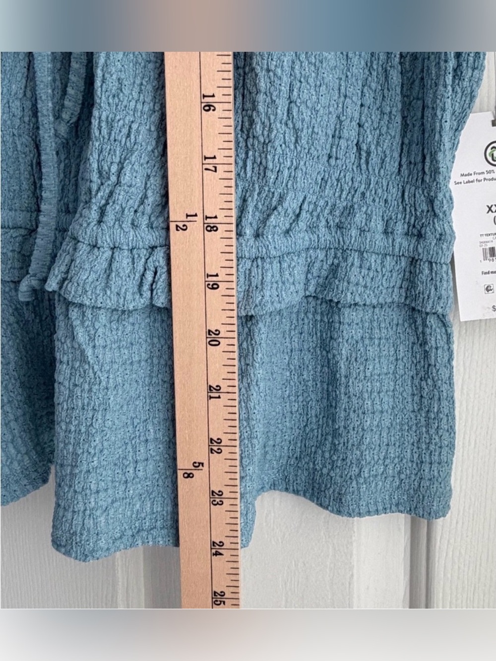 Textured Tie Front Sleeveless Blouse with Ruffled Trim NWT Size XXXL 22 3X - Picture 7 of 10